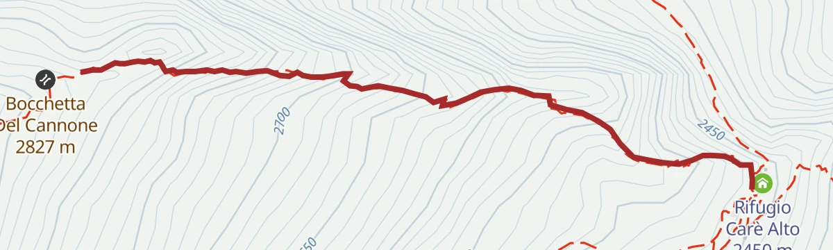 Route map: The ‘Bocchetta del Cannone’ Trail – The Great War Itineraries